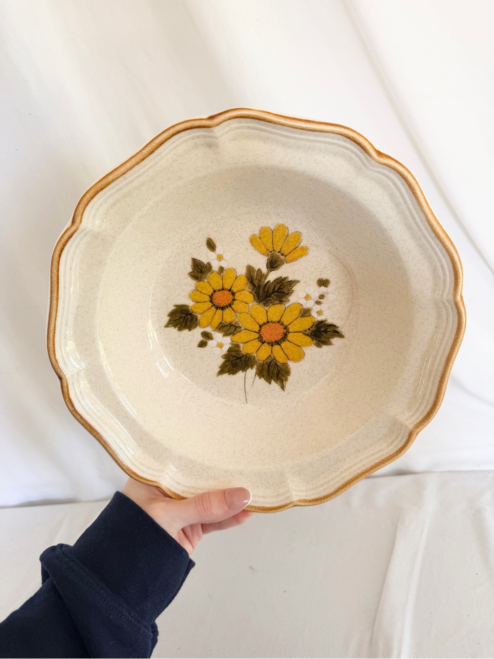 Vintage Stoneware Serving Bowl